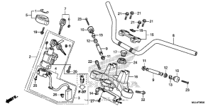 NC700X (DCT) Handlebar + top bridge