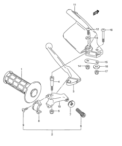 RMX250 Left knuckle cover