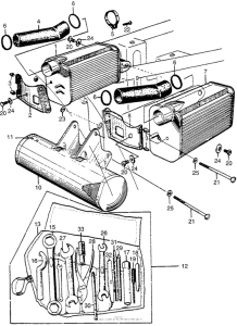 CL72 Air cleaner + tool case + tools