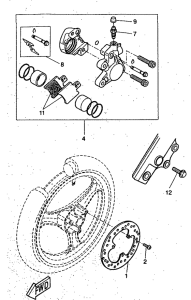 YH50 Задний тормоз