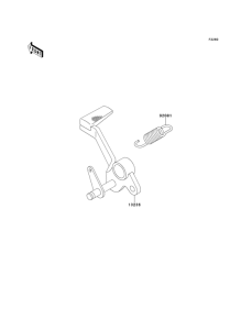 ZX1100 Педаль тормоза