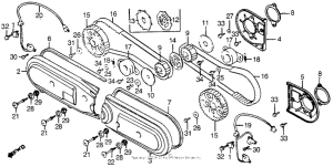 GL1200I Front cover + timing belt timing belt