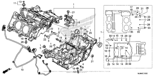 VFR800F Картер двигателя
