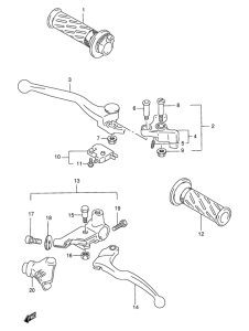 GS500 Рулевой рычаг