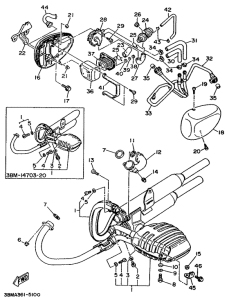 XV535 Выхлопная система