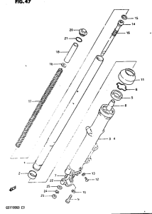 GS1100 Вилка передней оси