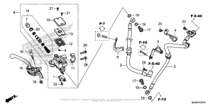 CB500X (ABS) Главный тормозной цилиндр перед.