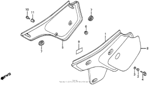 XR350R Side cover 85