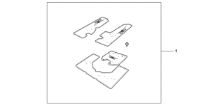 GL1800 (ABS) Pannier / trunk carpet set