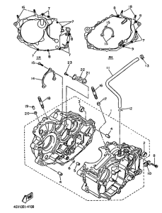 TT600E Картер двигателя
