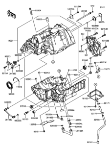 EX650 クランクケース