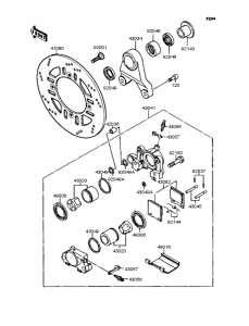 ZX400 Задний тормоз