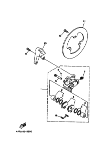 TZ250 Задний суппорт