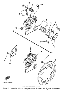 YZ250U Задний суппорт