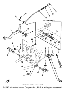 DT125F Stand footrest brake pedal