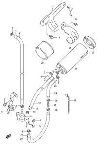 DR-Z400 Адсорбер с активированным углем в сборе