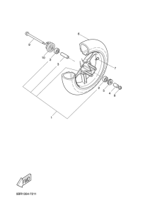YQ50 Переднее колесо
