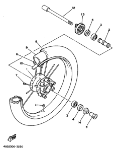 TY250Z Переднее колесо