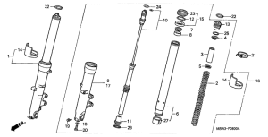  Вилка передней оси