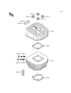 KH125 Цилиндр и головка цилиндров