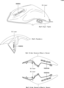 ZR750 Decals(silver)(m7f)