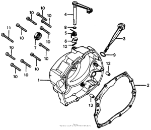 CB125S Крышка картера правая