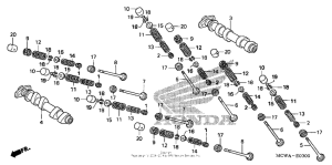 VFR800 Camshaft + valve (fr.)