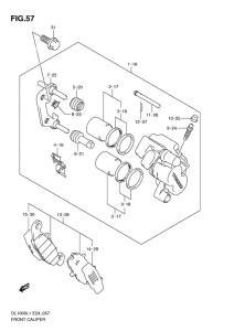 DL1000 Передний суппорт