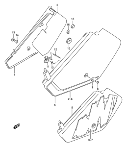 DR350 Обтекатель задний