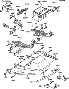 ZX550 Короб для АКБ