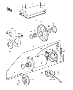 KZ1000 Starter motor / starter clutch