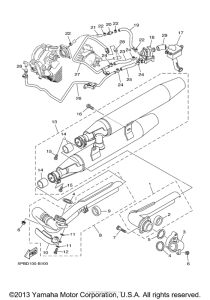 XVS1100RC Выхлопная система