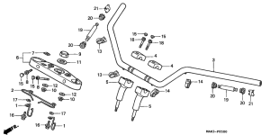 VT1100C2 Handle pipe / top bridge