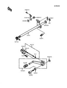 ZX400 Механизм переключения передач