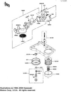 KZ1100 Насос масляный  / фильтр масляный