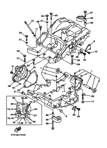 TDM850 Картер двигателя