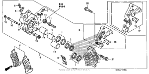 ST1300 Right front brake caliper ('07)