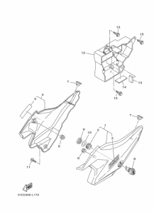 YBR125ED Боковая крышка