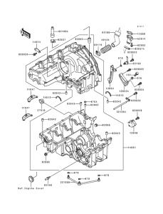 ZX750 Картер двигателя