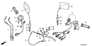 VTR250 Handle lever / switch / cable  / mirror