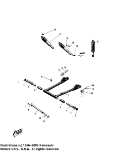 W2 Swing arm / shock absorbers