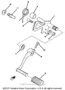 XS1100E Shift shaft-shift pedal