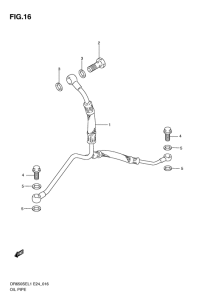 DR650 Труба масляная