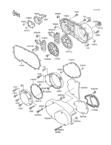 VN1500 Крышки двигателя