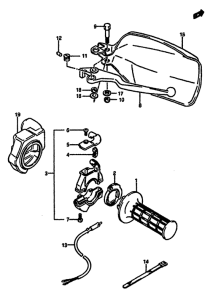 DR600 Right handle switch