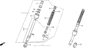 Z50R Передняя вилка
