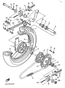FZR750 Переднее колесо