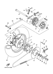 XVS250 Заднее колесо в сборе