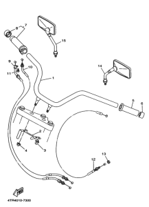 XVS400 ｽﾃｱﾘﾝｸﾞﾊﾝﾄﾞﾙ.ｹｰﾌﾞﾙ1