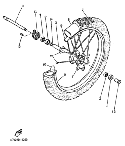 TT600E Переднее колесо